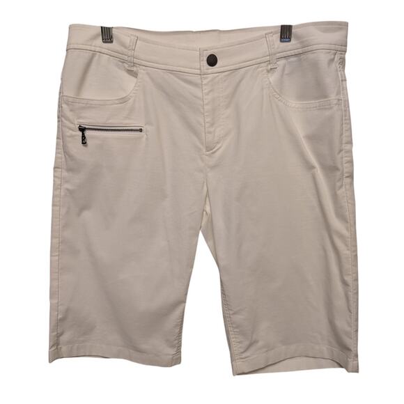 Bogner Netty Golf Bermuda Shorts Women's White Mid Rise Sporty Summer Sleek - Picture 1 of 7